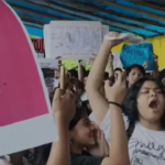 Dibisa Mahanta attending the Dibisa Mahanta NEET Protest in Guwahati.