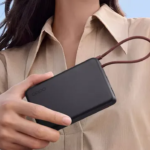The all new black color Oppo 22.5W 10000 Power Bank officially launched in India with integrated type c cable.